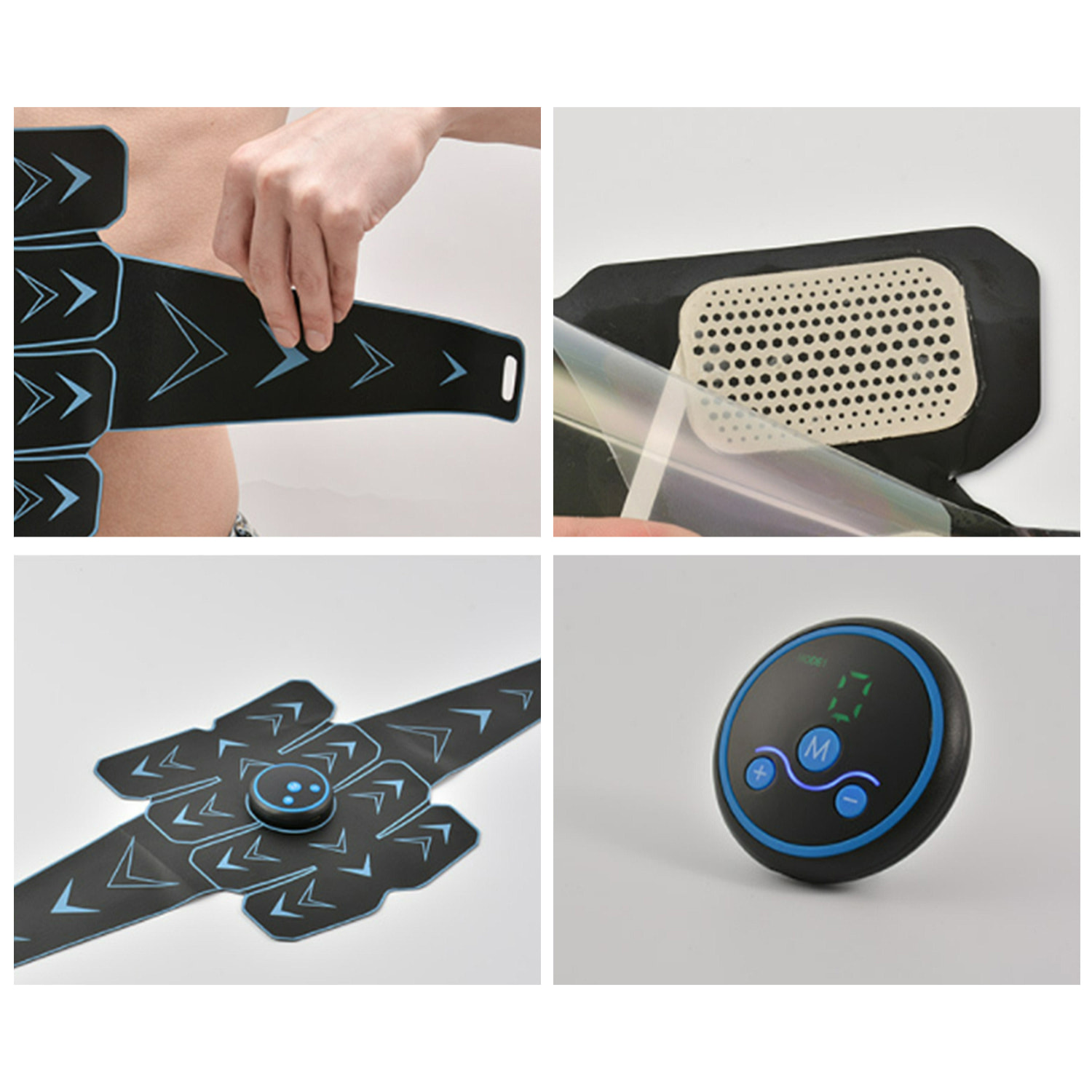 Cintura massaggiante Smart EMS. Massaggiatore stimolante per addominali e braccia.