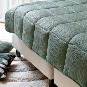 Edredon ou jeté de lit  - Effet Froissé - Vert