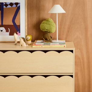 Commode enfant décor bois 3 tiroirs AZUR