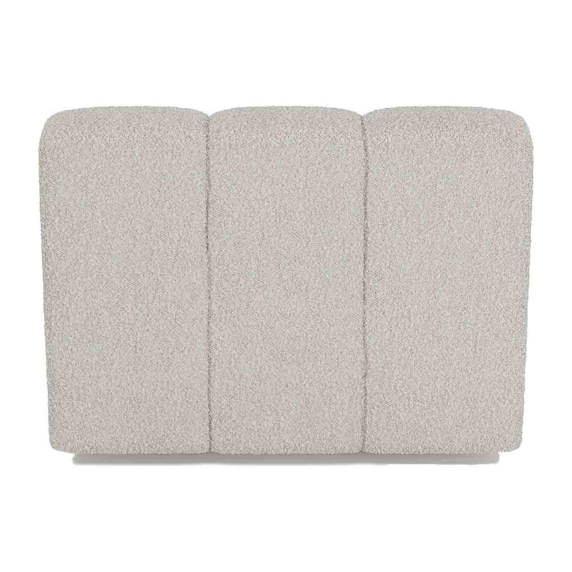 Canapé modulable en tissu bouclette gris-crème