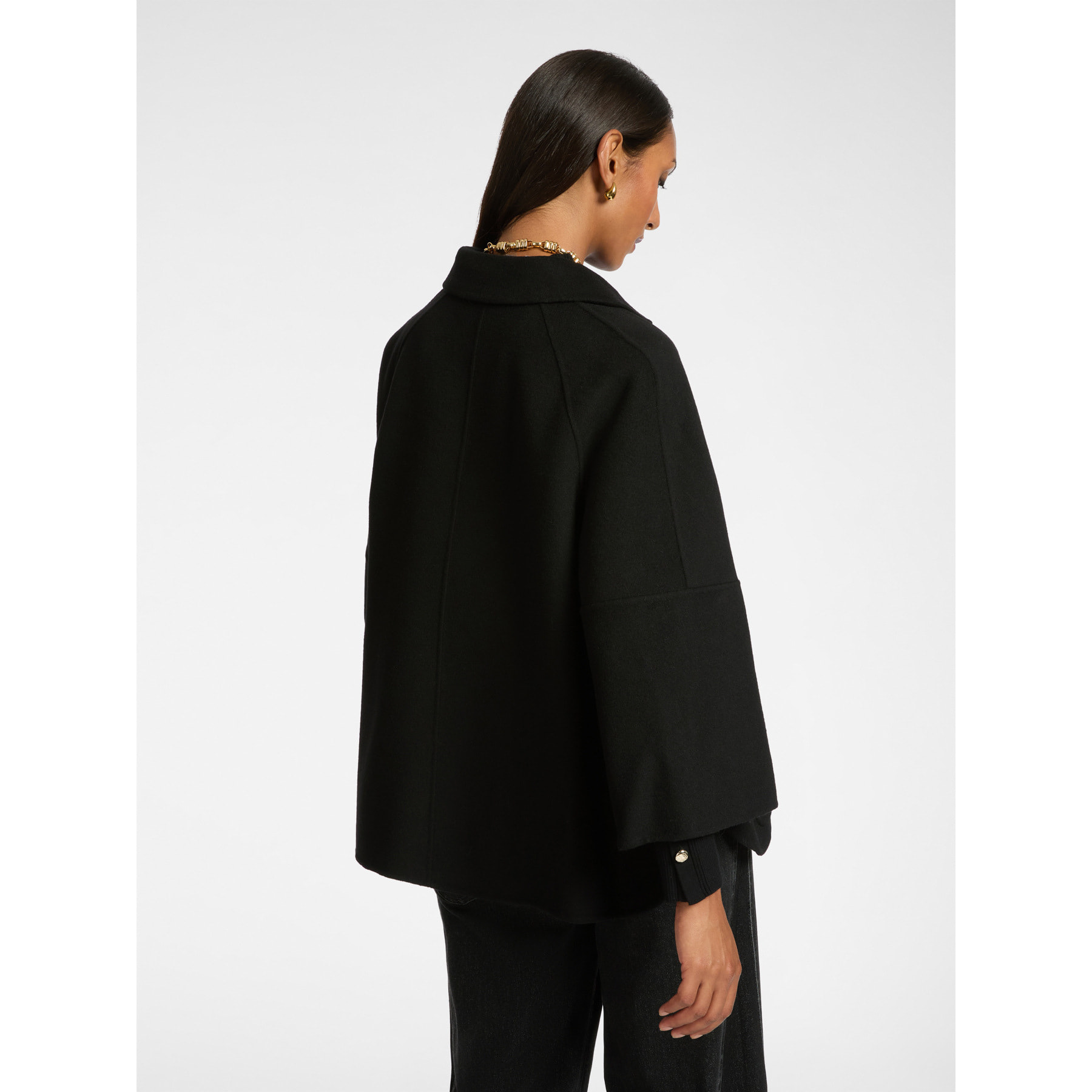 Elena Mirò - Caban in tessuto double - Nero