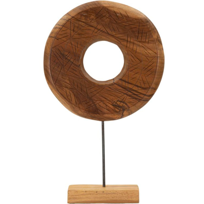 SCULTURA DORAT IN TEAK RICICLATO CM 35X10X58 (PEZZI UNICI - NON RIP. IN SERIE)
