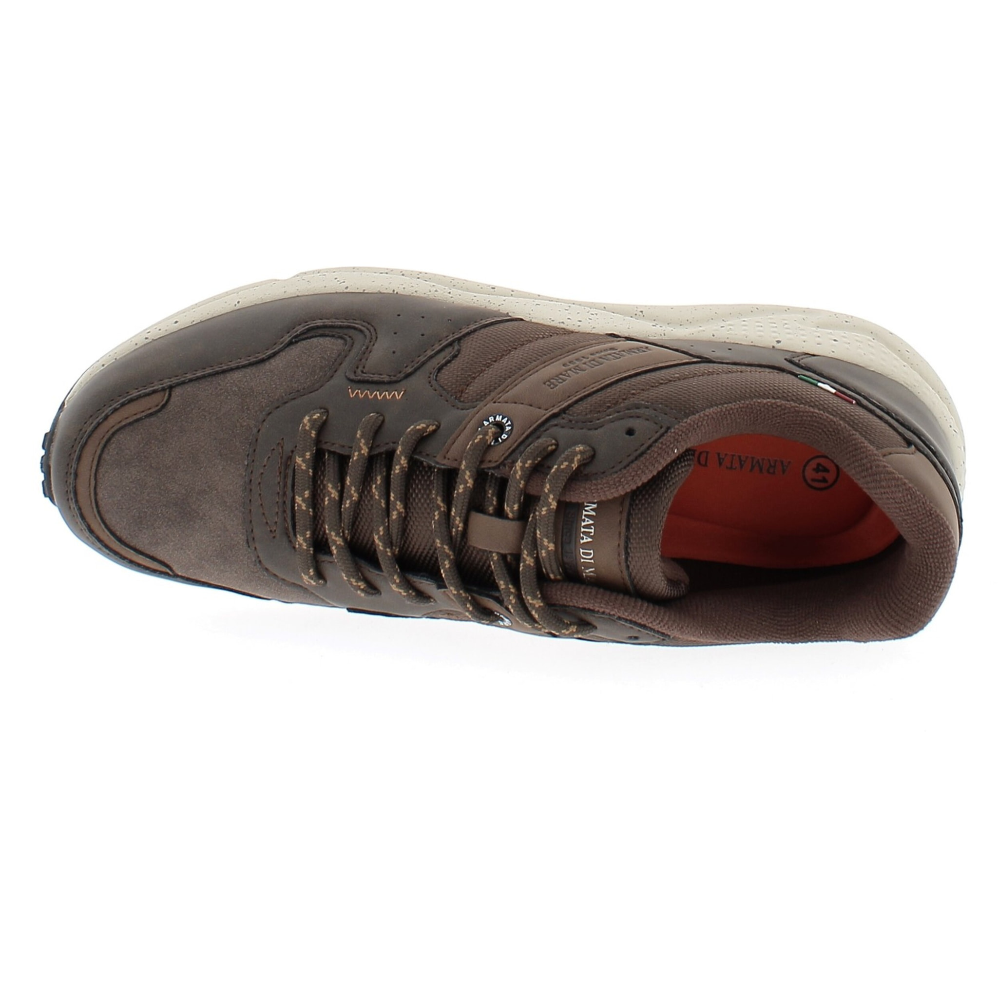Armata di Mare Scarpe Uomo Sneakers Casual Stringate con Soletta Rimovibile in Memory Foam AMU 2L836 Dk Brown