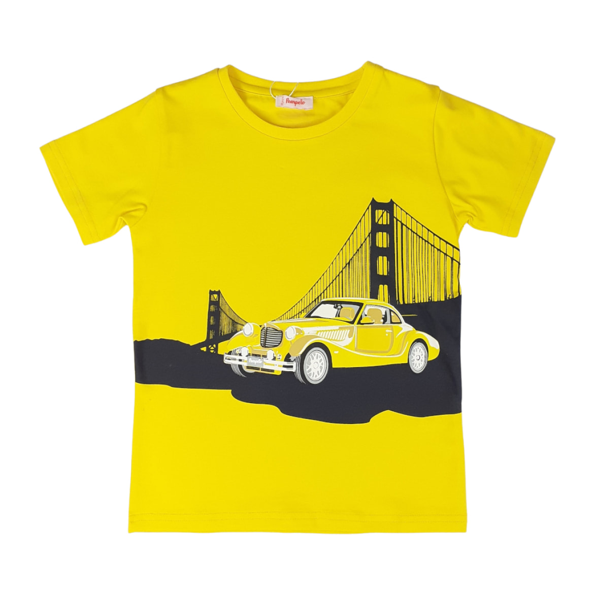 TSHIRT GIALLA CON STAMPA