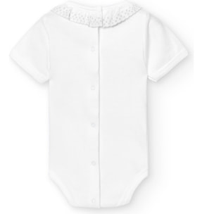 Body bebé manga corta cuello batista