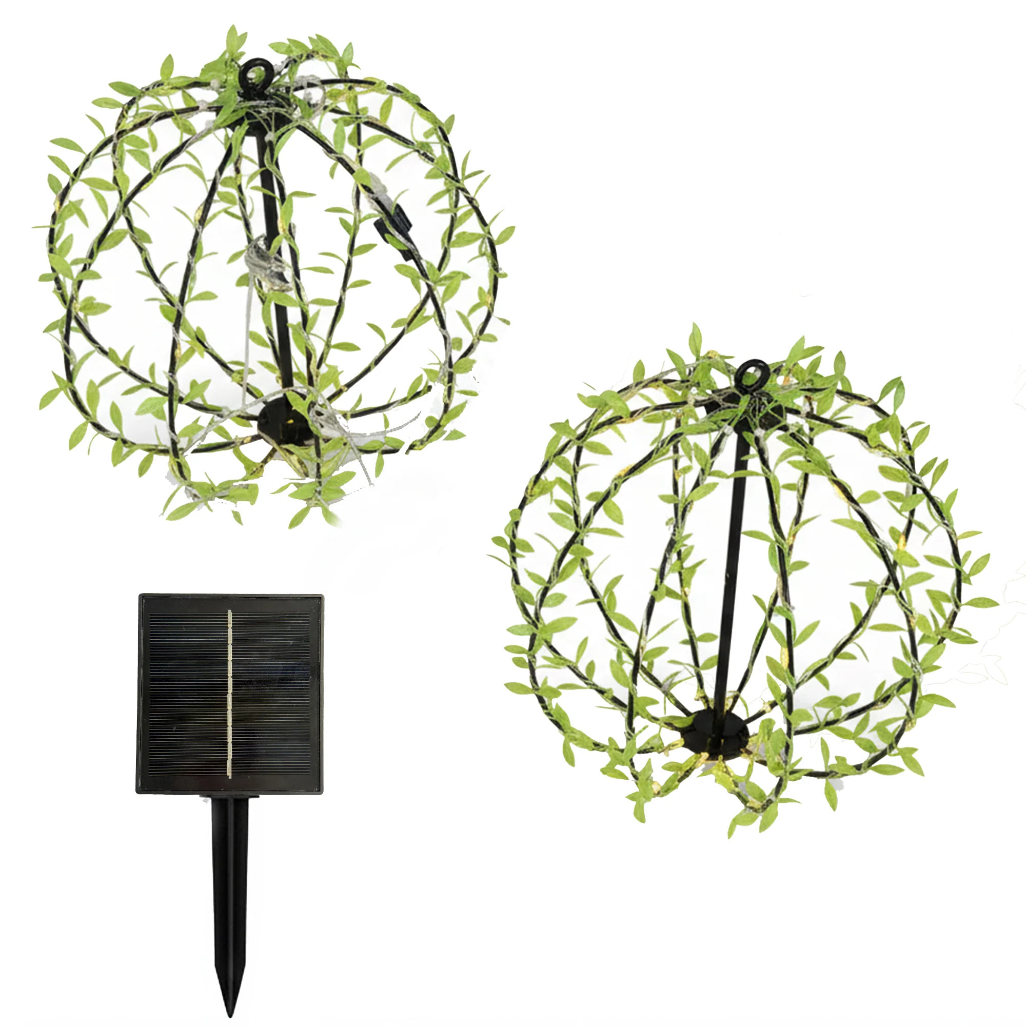 2 boules solaire feuille BALL FESTY D30C