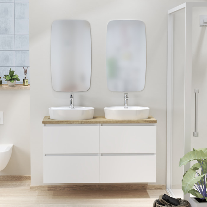 Conjunto mueble de baño NORDIK Alday, 120cm, Blanco Mate