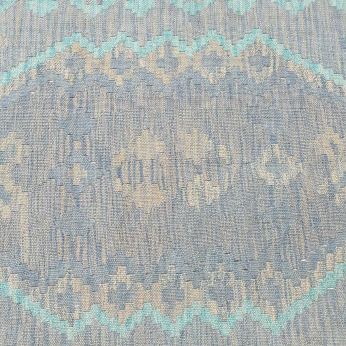 Tapis kilim géométrique, tissé à plat, laine naturelle, OKOGA