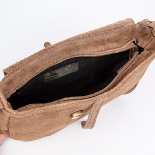 Susanna Borsa a tracolla Donna.Pelle autentica Camoscio