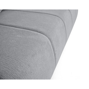 Harper - canapé 3 places convertible avec coffre en tissu texturé - Gris