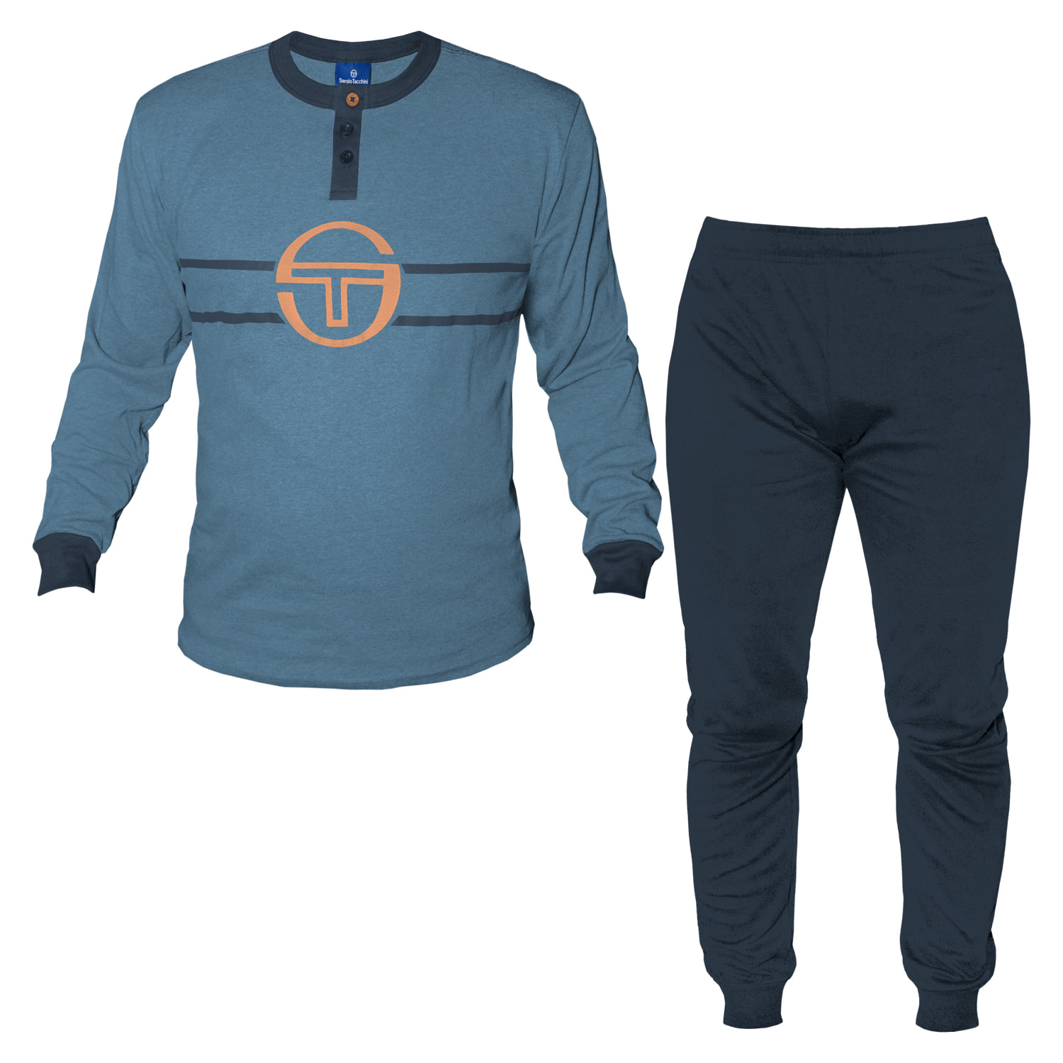 Pigiama Uomo Lungo SERGIO TACCHINI Cotone Caldo Interlock