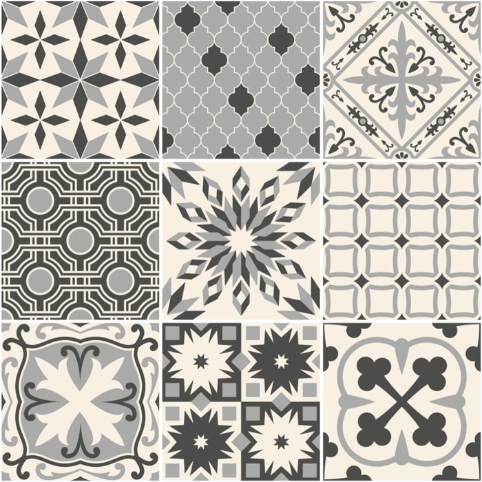 Stickers muraux - Sticker Mural Carrelage adhésif Cuisine Salle de Bain - 9 STICKERS CARRELAGES AZULEJOS IVOA