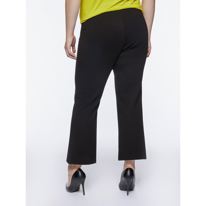 Fiorella Rubino - Pantalones kick flare de viscosa ECOVERO™ - Negro