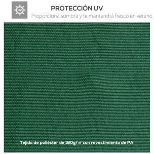 Techo de Repuesto 2,98x2,95m para Cenador de Jardín Cubierta de Repuesto de Gazebo Pabellón Exterior con 8 Orificios de Drenaje y Ventilación Verde