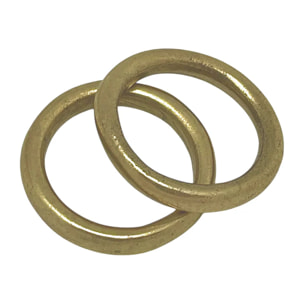 Pareja Alianza zamak chapado dorado (latón)