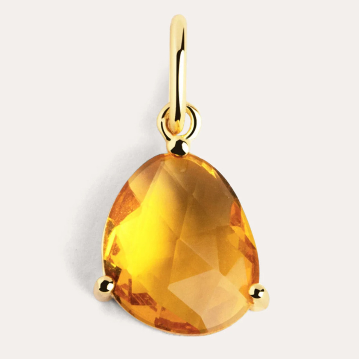 Charm Birthstones Plata Baño Oro