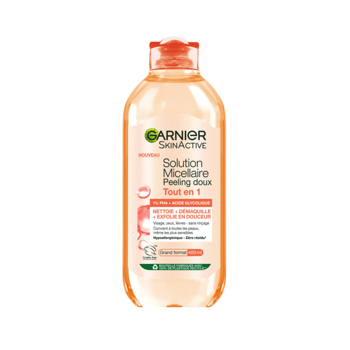 Lot de 6 - Garnier SkinActive Solution Micellaire Tout en 1 Peeling Doux 400ml