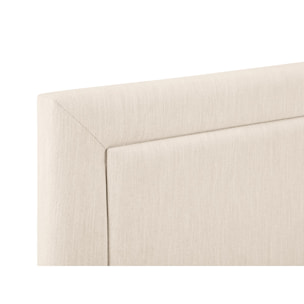 Tête de lit "Marie" 200x120cm en tissu structurel beige clair
