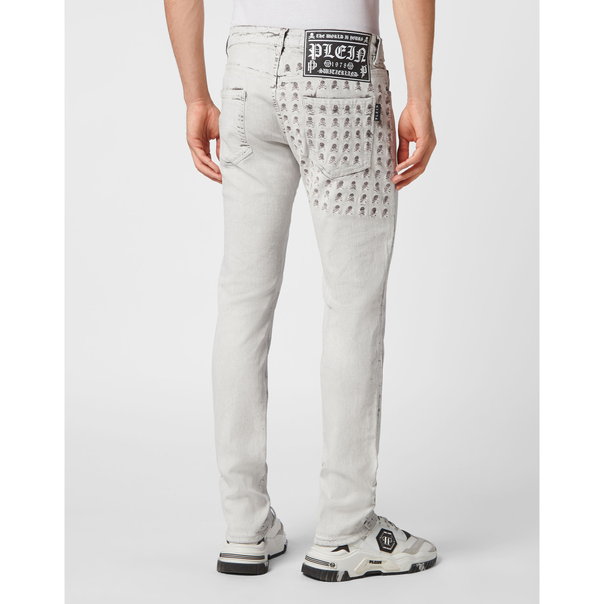 PHILIPP PLEIN Vaqueros de corte recto SKULL&BONES