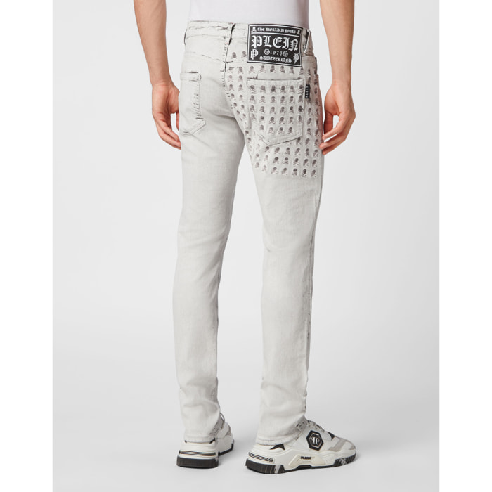 PHILIPP PLEIN Vaqueros de corte recto SKULL&BONES