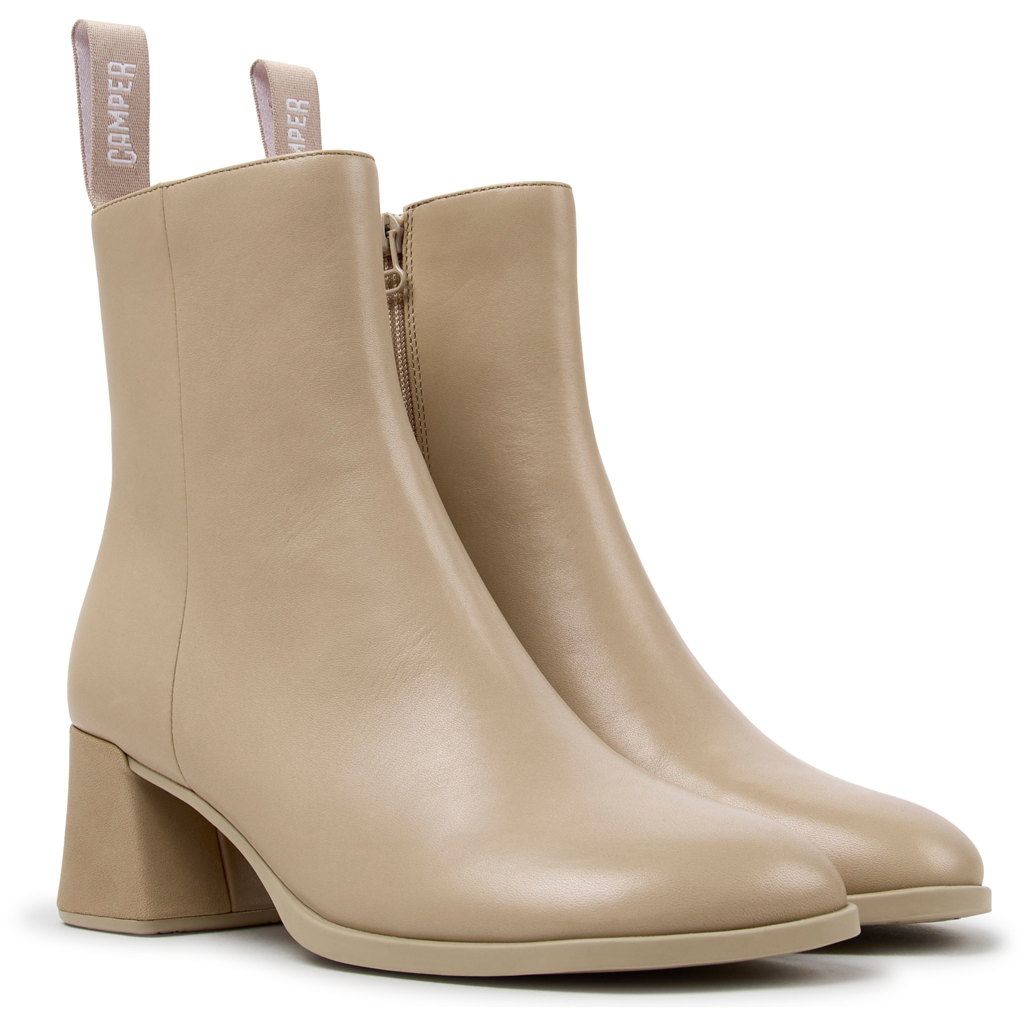 Botines - CAMPER Kora - Beige - Piel lisa