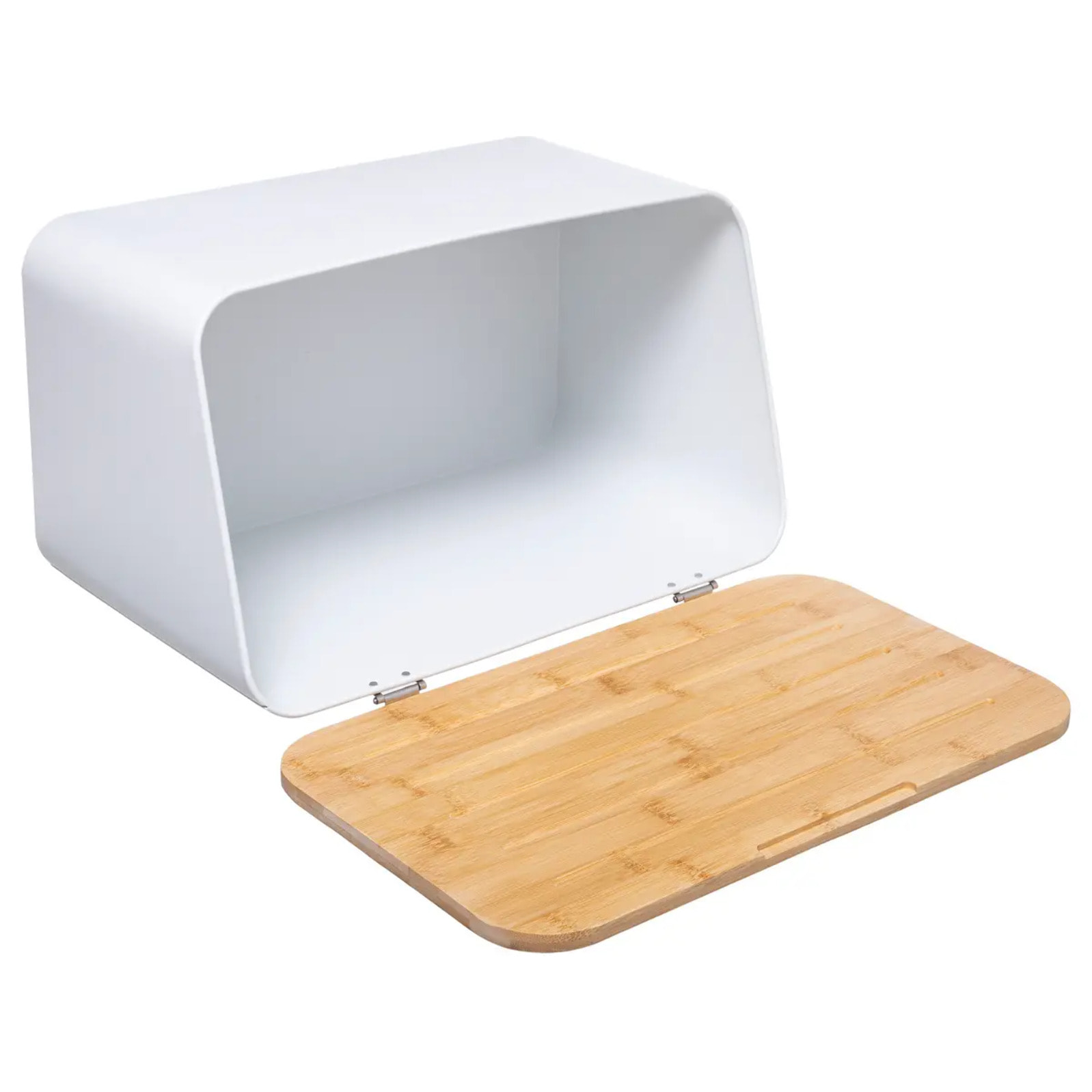 Boîte à pain et planche "Modern Color" blanc 37cm