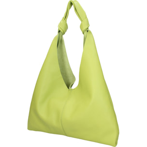 Borsa a spalla da donna In Vera pelle Made in Italy 40x42x2 cm