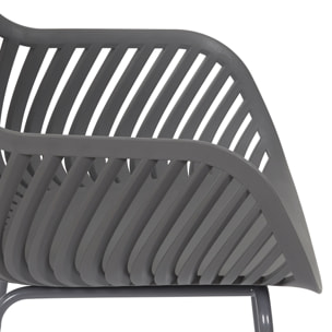 Lot de 2 Fauteuils - HOME DECO FACTORY - Ibiza - Extérieur - Gris