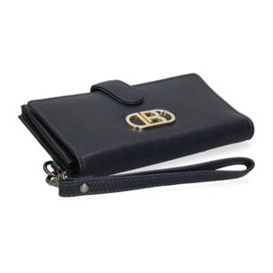 Portafoglio donna in vera pelle - Modello False - Casual - 17.0 x 9.5 x 2.0 cm