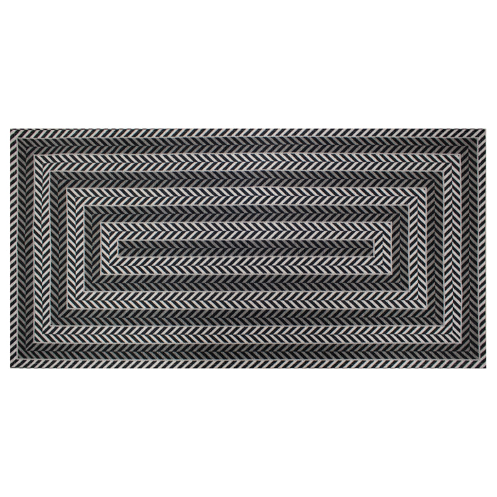 Tappeto arredo Salice antracite CON FONDO ANTISCIVOLO