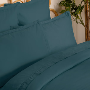 Housse de couette "Carina" en coton 200x140cm bleu orage