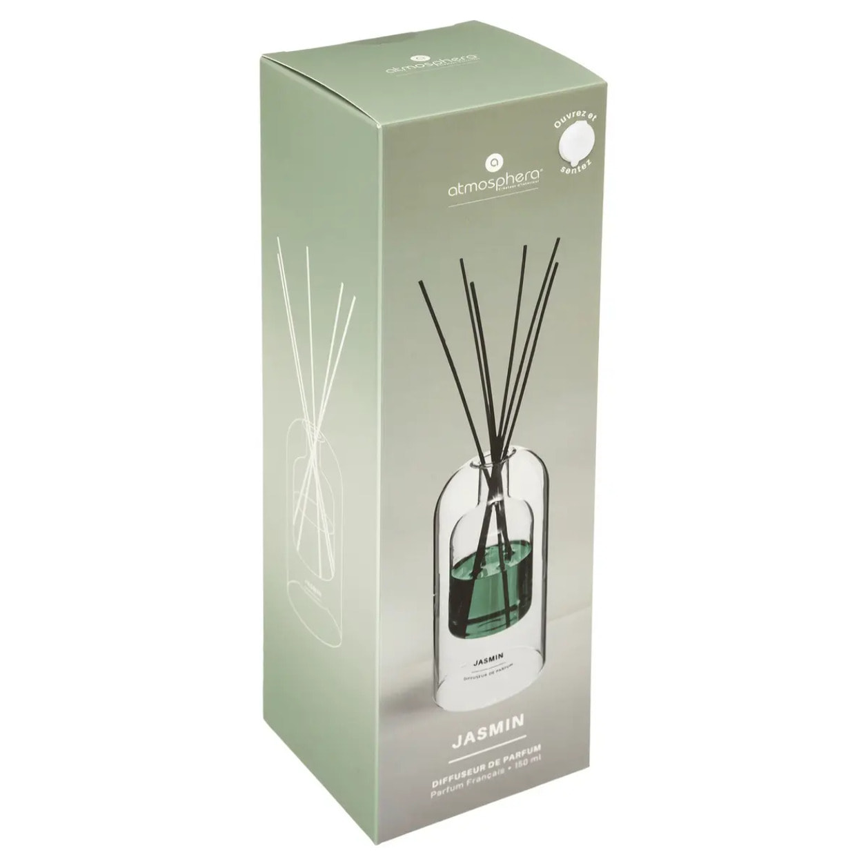 Diffuseur de parfum Ilan 150ml verre jasmin