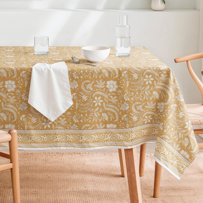 Nappe anti-taches GALIA OCRE - en 100 % coton