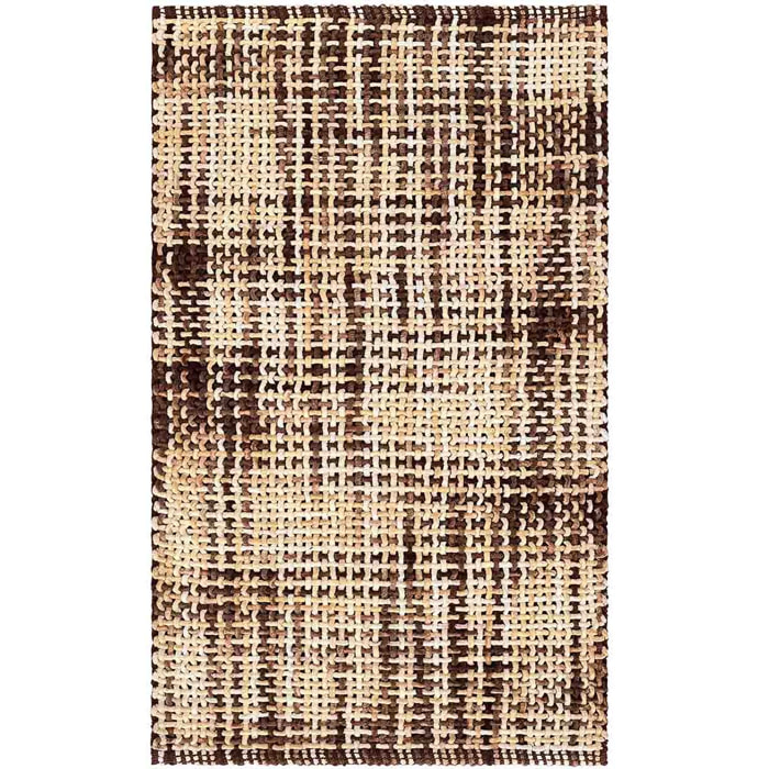 Tappeto bagno CRAZY MARRONE in microfibra misto cotone, morbido antiscivolo lavabile in lavatrice, tappetino lavabo sanitari bagno
