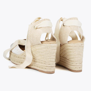 Zeppe effetto fibra naturale monogramma