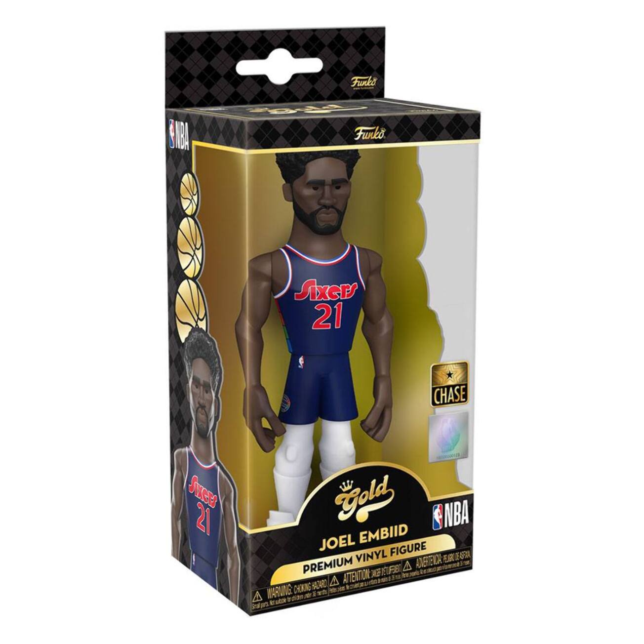 Nba: Sixers Vinile Gold Figures 13 Cm Joel Embiid (ce'21) Funko