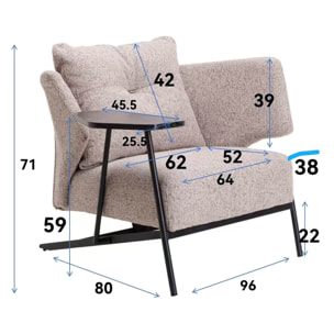 Fauteuil Taylor beige Kare Design
