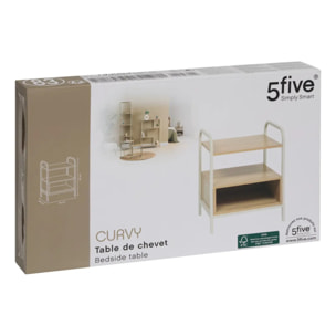 Chevet Curvy 2 niveaux bois clair