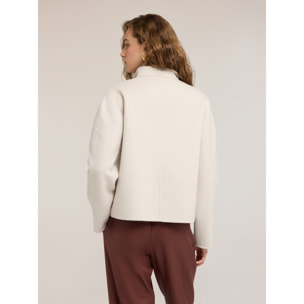 Motivi - Cappotto caban con chiusura asimmetrica - Bianco