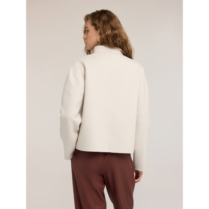 Motivi - Cappotto caban con chiusura asimmetrica - Bianco