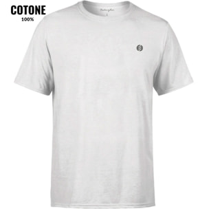 T-shirt da Uomo Girocollo in 100% Cotone Nottingham, Art. 25792 Bianco