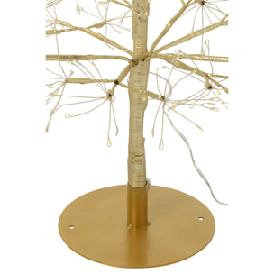 J-Line décoration Arbre - blanc chaud - acier - or - medium - LED