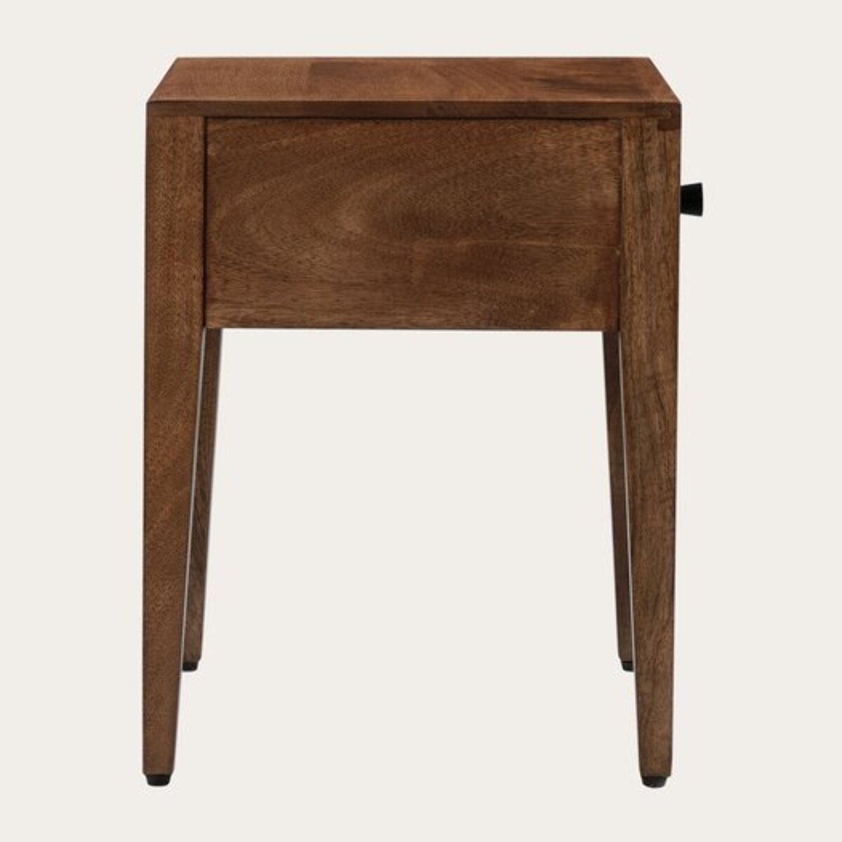 Table de chevet Boma -bois massif de mangue-couleur noyer 35 x 45 x 35 cm
