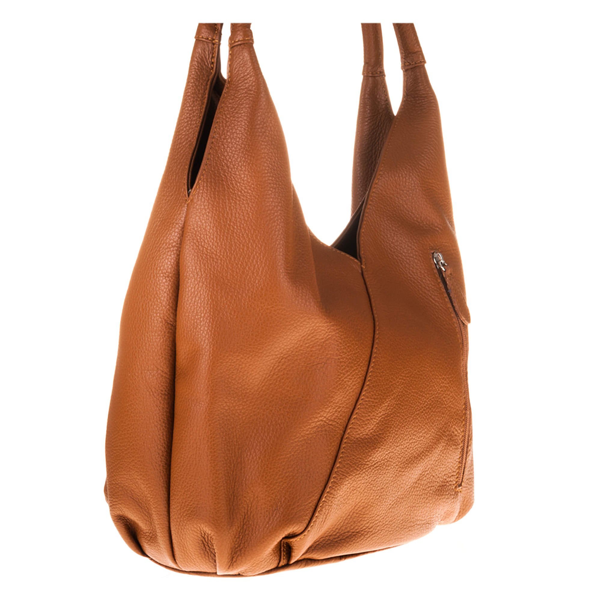 FIRENZE ARTEGIANI Borsa a Spalla da Donna Ponteranica Vera Pelle Dollaro Made in Italy 36x17x23 Cm. Colore: pelle