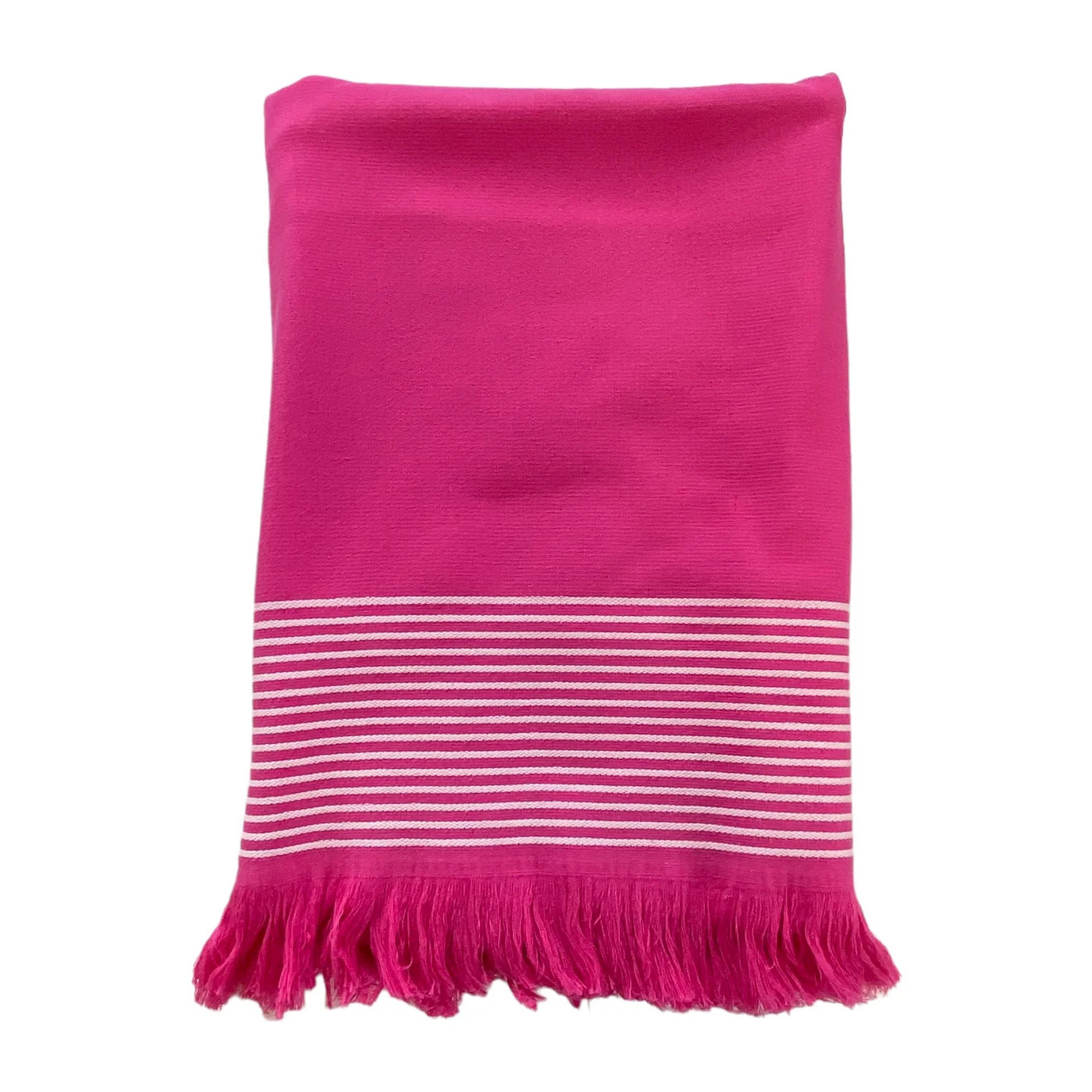 Fouta doublée éponge Paski Fuchsia 140x180 300g/m²