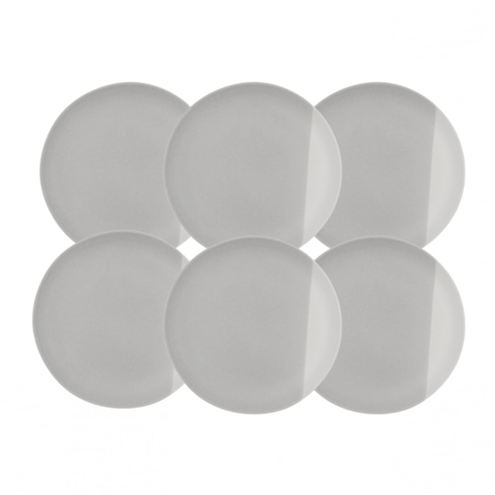 Lot de 6 assiettes à dessert, TERRE DE SIENNE