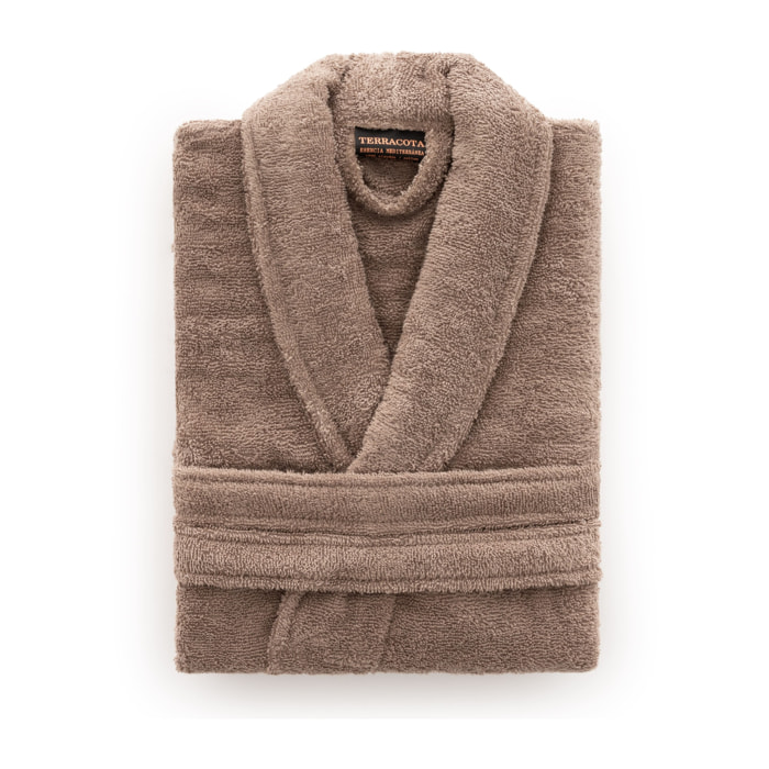 Peignoir 100% coton peigné 650 gr Taupe