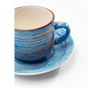 Tasses Swirl Blue set de 4 Kare Design