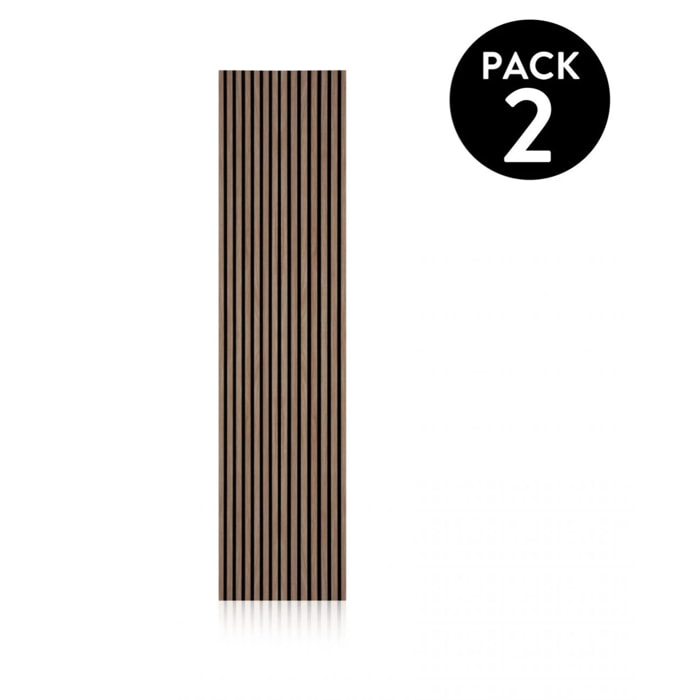 Pack 2 paneles acústicos Noiseless 240 Roble Honey - Negro