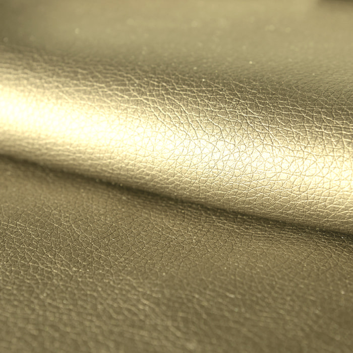 Tissu uni ekokuir brillant - Naturel